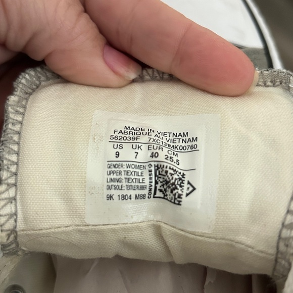 Converse Grey Canvas Sneakers - Picture 5 of 6